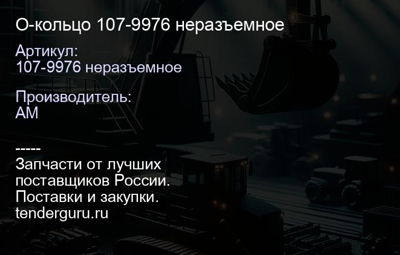 107-9976 неразъемное О-кольцо 107-9976 неразъемное | купить запчасти